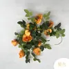 10 Cipós Artificiais de Rosa para Decoração de Cobertura de Tubos, Cipós Falsos de Plástico para Pendurar na Parede e Enrolar no Telhado, Borboletas de Flores Artificiais