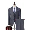 Traje Nuevo para Hombre Chaqueta Profesional Traje de Hombre Ropa de Trabajo Negocios Casual Dos Botones Traje Formal Chaleco Simple Bestia