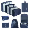 Bolsa de almacenamiento para viajes transfronterizos, set de neceser, bolsa de almacenamiento organizadora de ropa para equipaje de siete piezas, bolsa de almacenamiento de viaje