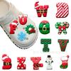 Carta Creativa de Navidad DIY Zuecos Flor Zapato Hebilla Pegamento Suave de PVC Desmontable Zapatos de Jardín Bolso de Playa Hebilla Decorativa