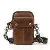 ¡Oferta Especial! Riñonera para Hombre, Bolsita para Teléfono, Riñonera de Cuero Aceitado y Encerado, Bolso Cruzado Vintage de Gran Capacidad para Exteriores, Tamaño Pequeño
