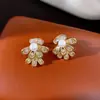 Brincos de Zircônia Banhados a Ouro Real 18K em Formato de Gota com Pérola, Presilhas de Orelha de Luxo Leve de Alta Qualidade, Brincos Minimalistas Versáteis