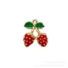 Dibujos Animados Mezclados 30 Estilo Coreano Fresa Cereza Aceite Goteando Aleación Colgantes Estéreo Fruta Roja Accesorios para Joyería DIY