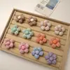 Estilo Ins Estilo Pequeña Fragancia Patrón Estéreo Cuadros Enredados Tela Flor de Cinco Pétalos Accesorios para el Cabello Hechos a Mano DIY Zapatos Bolsas Accesorios para la Ropa