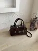 Nova Bolsa de Mão Feminina de Couro Genuíno para o Trabalho Grande Capacidade Simples Versátil Toque de Luxo Retro Fosco Bolsa Boston