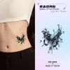 Adesivos de Tatuagem Borboleta Estilo Herbal Ins, Tatuagem de Suco Sexy para Cintura e Abdômen, À Prova d'Água e Duradoura, Tatuagem de Braço para Garotas Descoladas, Tatuagem de Alta Qualidade