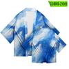 Origem transfronteiriça camisa kimono cardigã de sete mangas impressa em 3D tamanho grande solta casaco moderno masculino e feminino
