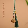 Bolsita de Tassel de Sándalo Verde Bola de Fragancia Portátil Adorno Colgante para Coche Bola de Fragancia Estilo Antiguo Accesorio Hanfu Colgante Hueco