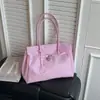 Bolso de hombro muy elegante y atractivo, de gran capacidad, nueva moda de verano 2026, dopamina, simple, casual, versátil