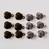 Colgante de Bolsa de la Suerte de Aleación de Plata Antigua Carácter de Bendición Estéreo de Doble Cara Colgante de Candado de Longevidad Accesorios para Pulsera y Collar DIY