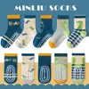 Meias Antiderrapantes para Chão Outono e Inverno, Meias Infantis com Pontos de Borracha, Meias de Algodão para Bebê, Meias Cano Médio de Desenho Animado para Meninos e Meninas, Atacado