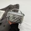 Bolso de cadena tipo caja rómbico pequeño cuadrado para mujer 2024 nueva moda textura versátil portátil hombro bandolera