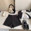 Elegantes Shorts de Traje Caqui de Gama Alta de Pierna Ancha para Mujer Nueva Colección Primavera Temprana Casual Delgado Versátil Versión Limpia Shorts tipo Bota Grises