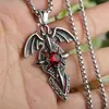 Moda Europea y Americana AliExpress Colgante de Acero de Titanio Ala Cruz Colgante de Rubí Colgante Ennegrecido Dropshipping