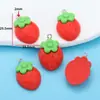 Acessórios de Joias de Resina de Frutas Morango DIY Pulseira Chaveiro Brincos Pingente Pingente Pingente W349