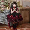 Disfraz de Cosplay de Vampiro para Niños de Halloween Vestido de Princesa para Niñas Lolita Vestido de Cumpleaños Estilo Gótico para Niña Pequeña