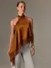 Nuevo Top Sexy de Encaje con Cuello Halter y Dobladillo Irregular, Espalda Descubierta, Color Sólido, Adelgazante, Camisola Versátil