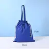Bolsas de Algodão Portáteis com Cordão em Estoque, Bolsas Dobráveis de Lona para Armazenamento, Sacolas de Compras Ecológicas com Cordão e Logotipo Personalizado
