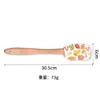 Espátula de Silicona para Festival de la Cosecha Mango de Madera de Haya Espátula Color Crema Raspador de Pasteles de Postre Espátula de Calabaza Herramienta para Hornear