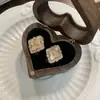 Collar Láser Buqi Lati Oro Rosa Cepillado Italiano Trébol de Cuatro Hojas Pulsera de Cinco Flores Anillo Láser Pendientes