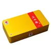 Caja Metálica Rectangular para Producto de Cuidado de la Salud, Caja Metálica para Empaque de Polvo de Panax Notoginseng y Polvo de Hiel de Oso con Tapa de Cielo y Tierra, Caja de Hoja de Lata