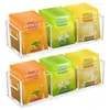 Caja de almacenamiento de bolsitas de té de acrílico con compartimentos, caja de exhibición de café para oficina, caja de almacenamiento pequeña transparente para bolsitas de té de escritorio, venta al por mayor