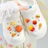 Resina Imitação Hambúrguer Batatas Fritas Tamancos Acessórios DIY Capa de Celular Chaveiro Ímã de Geladeira Grampo de Cabelo Materiais de Decoração