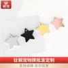Venta al por mayor de fábrica de acero inoxidable con forma de estrella, colgante con letras DIY para perro, gato, mascota, tarjeta de identificación antipérdida