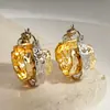 Pendientes Europeos y Americanos Transfronterizos Exagerados Largos de Flor Lentejuela Borla Lujo Accesible Pendientes de Gama Alta Moda Pendientes Nuevos para Mujeres