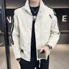 Moda Ropa de Trabajo Parche Bordado Decoración Cuello Alto Moderno Versátil Juventud Nuevo Estilo Diseño Patchwork de Rayas Chaqueta Cárdigan para Exteriores