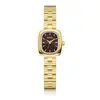 Relógio feminino de alto padrão, temperamento medieval coreano, dourado, quente, para estudantes, nicho, primeira geração de mercadorias para atacado