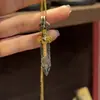 Colgante Espada de Siete Estrellas Sello Dorado, Estilo Taoísta, Colgante Exquisito Retro para Jóvenes, Cultura Tradicional, Estilo Chino, Adorno Grabado de Buena Suerte