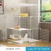 Gaiola para gatos casa interna espaço super grande livre Villa para gatos gato filhote pequeno duas camadas sem vaso sanitário integrado