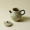 Tetera de gres azul y blanco pintada a mano con nubes auspiciosas In-No-Gui-Song, tetera pequeña de color bajo vidriado estilo antiguo, juego de té de cerámica Kung Fu de alto valor