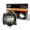 Barra de luz de trabajo para vehículo todoterreno modificado, 4 pulgadas, tres filas de 20 perlas de lámpara reunidas, luz de inundación de 60 W, foco con cable de extensión