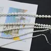 4-12 cuentas naturales de concha perla de imitación blanco redondo cadena para suéter de mujer cuentas sueltas pulsera DIY accesorios para collar