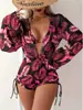 Traje de baño europeo y americano de tres piezas con estampado personalizado para mujer, Moda transfronteriza de Amazon y Aliexpress, Elegante y Sexy
