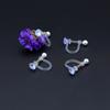 Pinzas para Orejas de Resina Japonesas y Coreanas de Primavera con Circonita Pinzas para Orejas de Mujer sin Perforar Pinzas para Orejas Transparentes Invisibles Indoloras Pendientes de Perla para Mujer