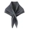 Bufanda Triangular de Cachemir de Color Sólido para Mujer, Calentador de Cuello, Moda Versátil, Estilo Coreano, Ropa Exterior Gruesa, Cálida, Protección Invernal, Calentador de Cuello