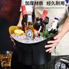 Balde de gelo para champanhe de aço inoxidável bacia lingote balde de gelo grande bar ktv bacia de gelo para vinho decoração de bancada grande gelo para vinho