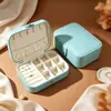 Caja de joyería portátil directa de fábrica con espejo, caja de joyería de lujo de alta gama, caja de almacenamiento de pulsera de cristal, collar, pendientes al por mayor