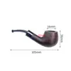 Pipa Pequeña Ébano Curva Pipa de Filtro Pipa para Tabaco Pipa de Palma Filtro de Carbón Activado para Hombre Portátil
