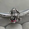 Panjia Dora Cobre Blanco S925 Chapado en Plata Cuentas DIY Colgante Serie Animal Oso Accesorios de Cuentas de Moda Versátiles