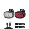 Farol de bicicleta de montanha lanterna traseira conjunto brilhante LED luz de estrada impermeável luz de aviso acessórios de ciclismo