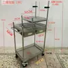 Carrito de Transmisión en Vivo de Acero Inoxidable para Influencers, Carrito de Puesto Móvil con Barandillas, Carrito de Herramientas de Almacenamiento Estable