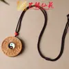 Colgantes Multiestilo para Hombres y Mujeres de Talla en Madera Yiming Xianyuan, Collares de Madera y Cadenas para Suéter
