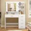 Tocador de Dormitorio Mesa de Maquillaje Minimalista Moderna Suministro Transfronterizo de Amazon Venta al por Mayor Tocador con Luz LED
