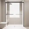 Cuarto de Ducha de Hotel sin Regadera Superior, Cabina de Ducha Lineal, Mampara de Baño, Puerta Corredera, Separación Seco y Húmedo, Área de Ducha