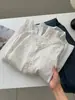 Camisa de mujer de algodón puro bordada en jacquard con volantes estilo vintage francés, nuevo modelo principios de otoño 2026, camisa/cárdigan elegante y versátil