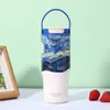 Caneca Térmica Nova Série Van Gogh Pintura a Óleo, Aparência Sofisticada, Copo Portátil de Grande Capacidade com Revestimento Interno de Cerâmica, Caneca de Viagem Moderna